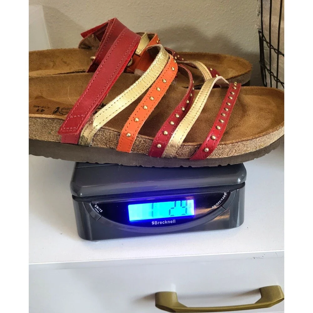 Naot Prescott Leather Studded Southwestern Strappy Sandals US 10